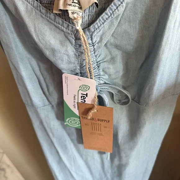 Thread & Supply Light Blue Dress with Front Tie - Picture 5 of 6